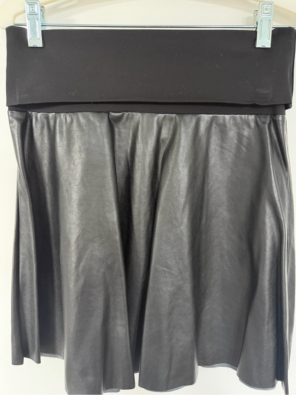 Aritzia Black Faux Leather Skirt